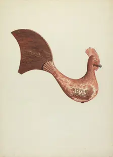 Cock Weather Vane, c. 1938. Creator: Hazel Hyde