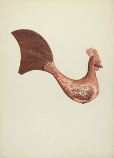 Cock Weather Vane, c. 1938. Creator: Hazel Hyde