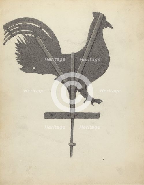 Cock Weather Vane, c. 1939. Creator: Joseph Stonefield.