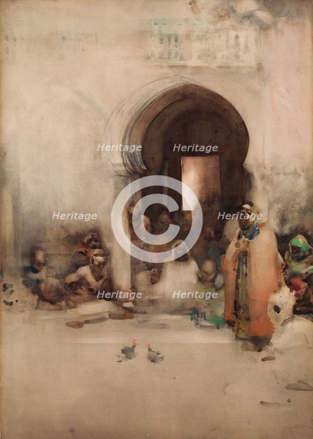 Cock Fight, 1900. Creator: Arthur Melville.