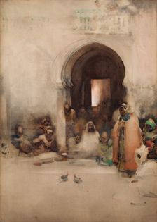 Cock Fight, 1900. Creator: Arthur Melville