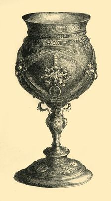 Coconut cup, c1585, (1881). Creator: J S Goepel