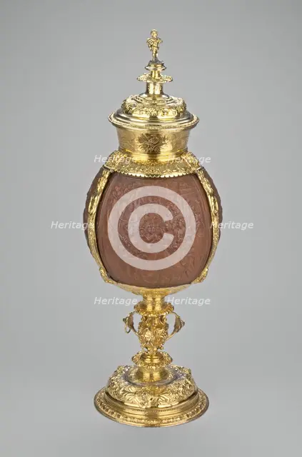 Coconut Cup with Scenes from the Life of David, London, 1577/78 Shell: 17th century replacement. Creator: Unknown.