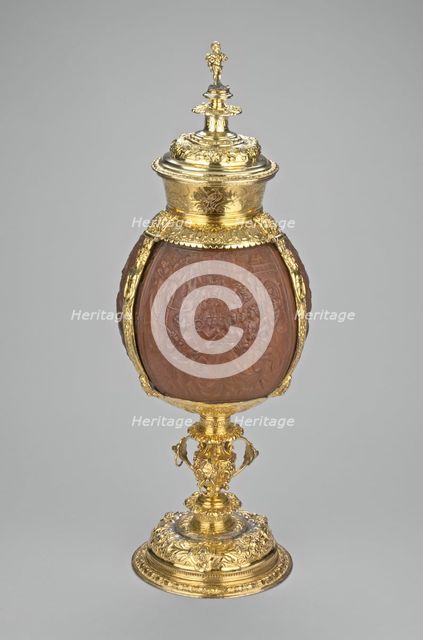Coconut Cup with Scenes from the Life of David, London, 1577/78 Shell: 17th century replacement. Creator: Unknown.