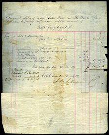 Coconut sales receipt, Barbados to London, 1881