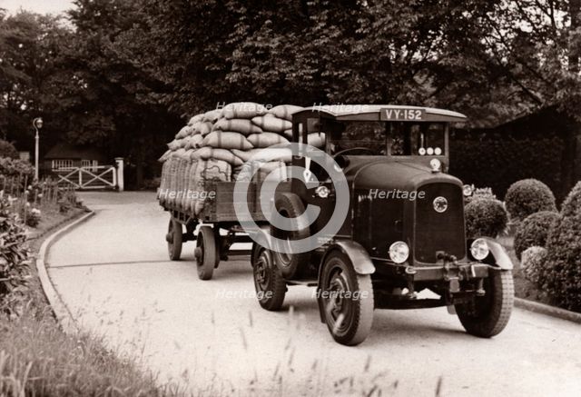 Cocoa beans arrive at the Rowntree factory, York, Yorkshire, 1940. Artist: Unknown