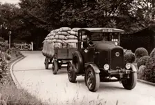 Cocoa beans arrive at the Rowntree factory, York, Yorkshire, 1940