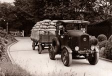 Cocoa beans arrive at the Rowntree factory, York, Yorkshire, 1940