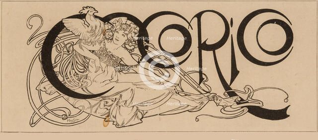 Cocorico magazine title , 1898. Creator: Mucha, Alfons Marie (1860-1939).