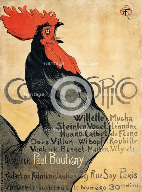 Cocorico (Poster). Artist: Steinlen, Théophile Alexandre (1859-1923)