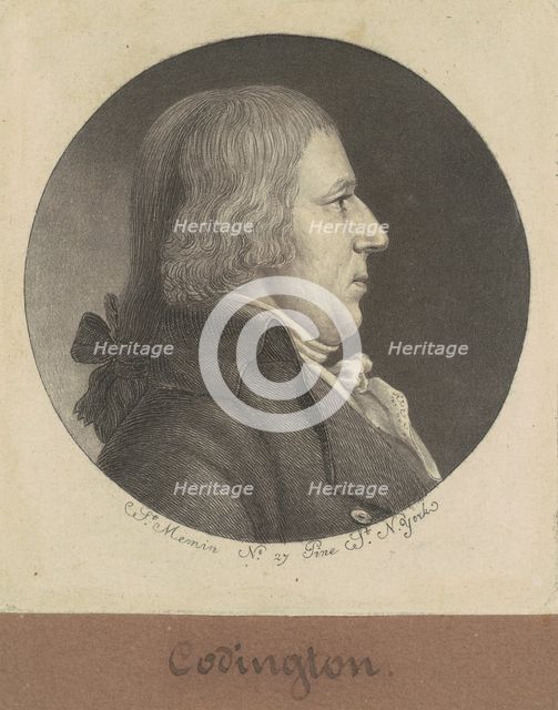 Coddington, 1797. Creator: Charles Balthazar Julien Févret de Saint-Mémin.