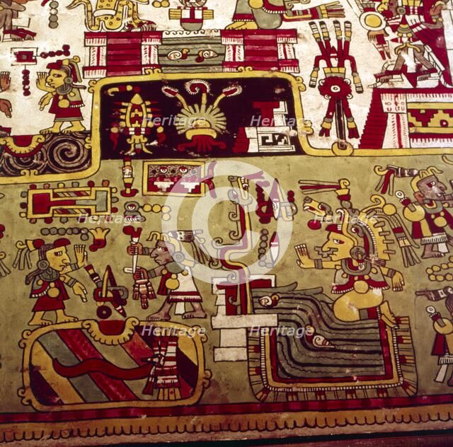 Codex Zouche-Nuttall  is a pre-Columbian document of Mixtec pictography, 1200-1521. Artist: Unknown.