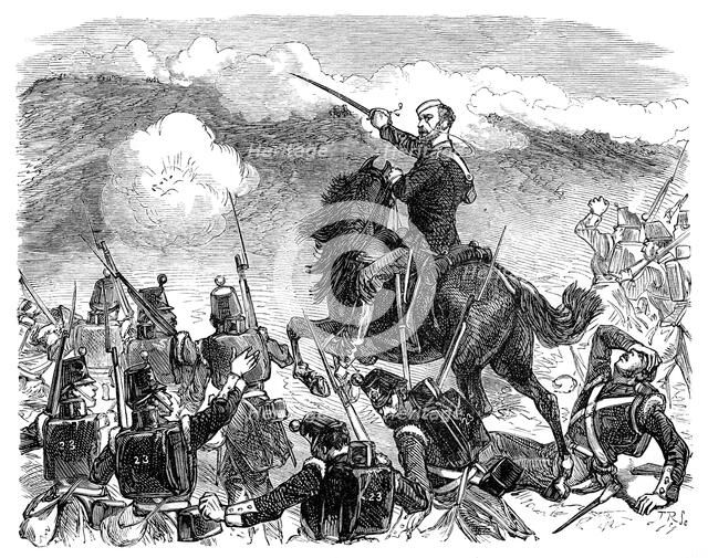 Codrington's brigade at the Battle of the Alma, Crimean War, 1850s, (1888). Artist: Unknown