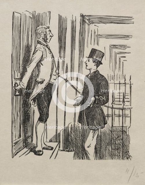 Coelebs in Search of a Mulready Envelope, 1865. Creator: George Louis Palmella Busson Du Maurier (British, 1834-1896).