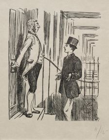 Coelebs in Search of a Mulready Envelope, 1865. Creator: George Louis Palmella Busson Du Maurier (British, 1834-1896)