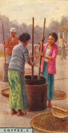 Coffee, 3. Hulling the Beans, Java 1928