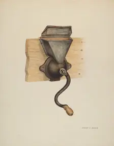 Coffee Mill, c. 1937. Creator: Frank C. Barks