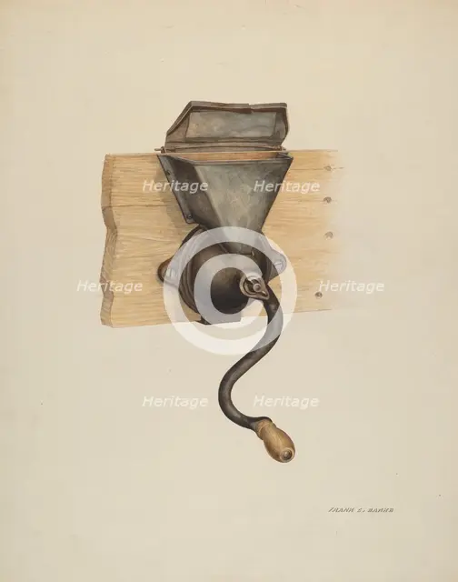 Coffee Mill, c. 1937. Creator: Frank C. Barks.