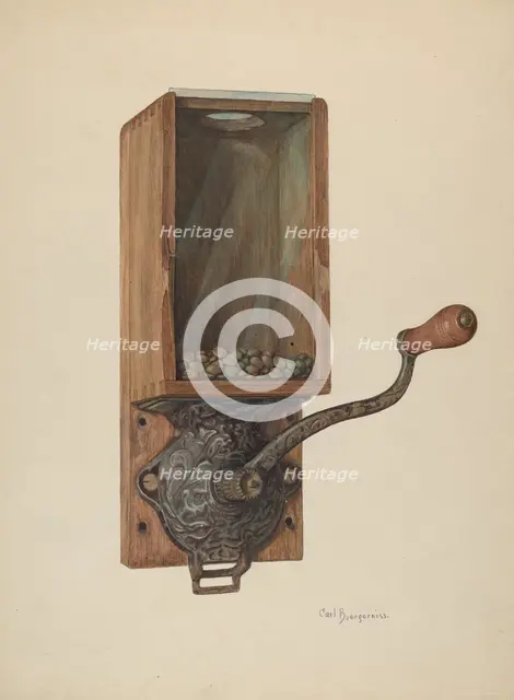 Coffee Mill, c. 1940. Creator: Carl Buergerniss.