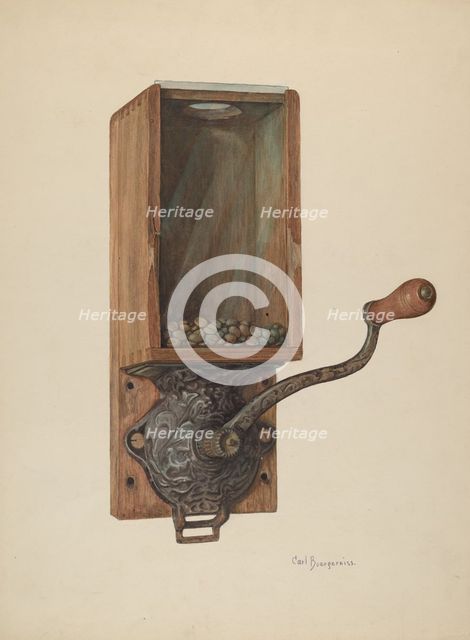 Coffee Mill, c. 1940. Creator: Carl Buergerniss.