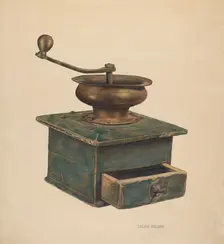 Coffee Mill, c. 1940. Creator: Lelah Nelson