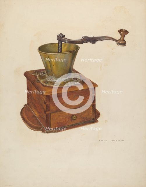 Coffee Mill, c. 1941. Creator: Archie Thompson.