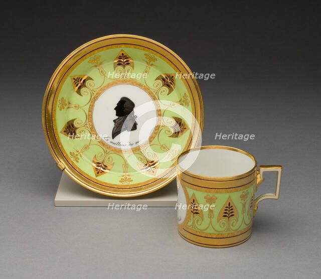 Coffee Cup and Saucer, Vienna, c. 1803. Creator: Vienna State Porcelain Manufactory.