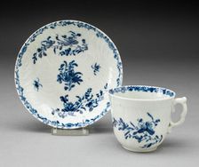 Coffee Cup and Saucer, Worcester, c. 1760. Creator: Royal Worcester