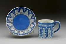 Coffee Can and Saucer, Burslem, c. 1790. Creator: Wedgwood