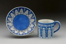 Coffee Can and Saucer, Burslem, c. 1790. Creator: Wedgwood