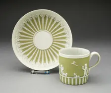 Coffee Can and Saucer, Burslem, c. 1790. Creator: Wedgwood