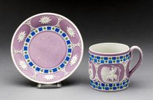 Coffee Can and Saucer, Burslem, c. 1800. Creator: Wedgwood