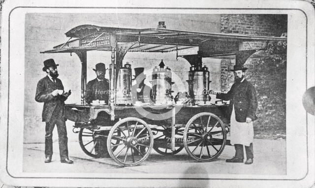Coffee cart to encourage temperance, 1876. Artist: Unknown