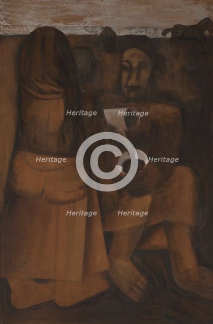 Coffee Drinkers, 1927. Creator: Constant Permeke.