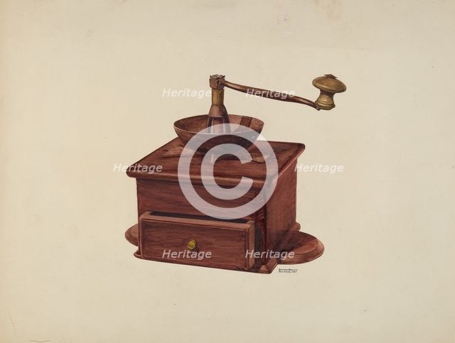 Coffee Grinder, 1937. Creator: Dayton Brown.