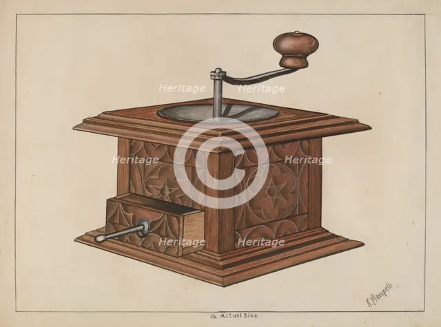 Coffee Grinder, c. 1936. Creator: Raymond Manupelli.