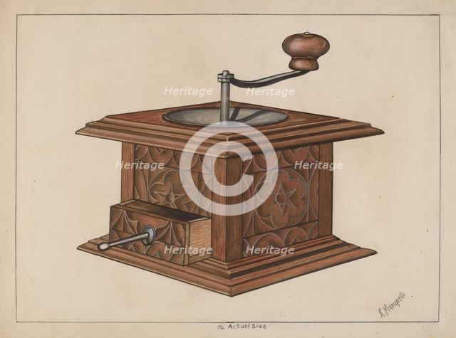 Coffee Grinder, c. 1936. Creator: Raymond Manupelli.