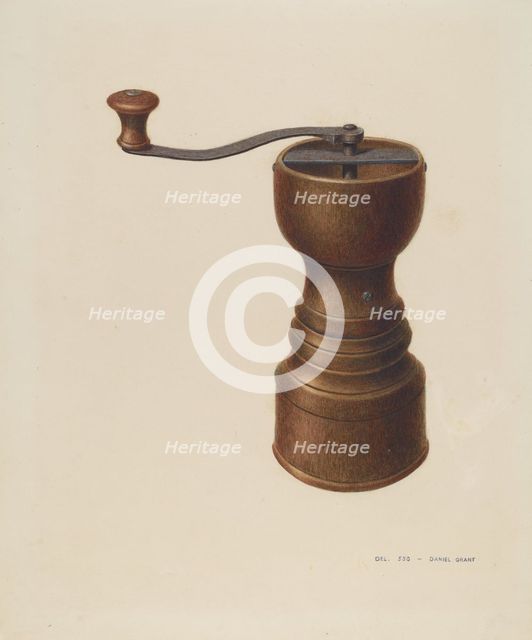 Coffee Grinder, c. 1939. Creator: DJ Grant.