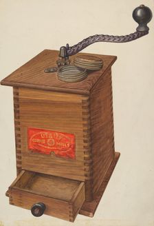 Coffee Grinder, c. 1940. Creator: Archie Thompson
