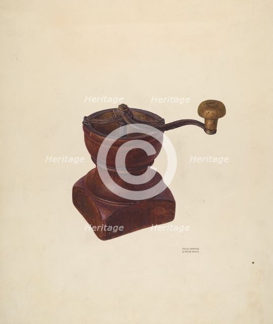 Coffee Grinder, c. 1940. Creator: Frank McEntee.