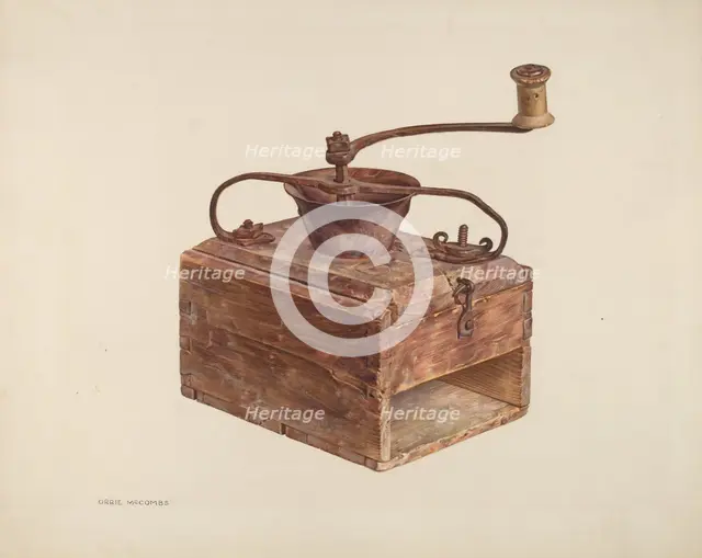 Coffee Grinder, c. 1940. Creator: Orrie McCombs.