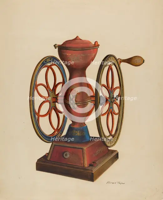 Coffee Grinder, c. 1940. Creator: Richard Taylor.