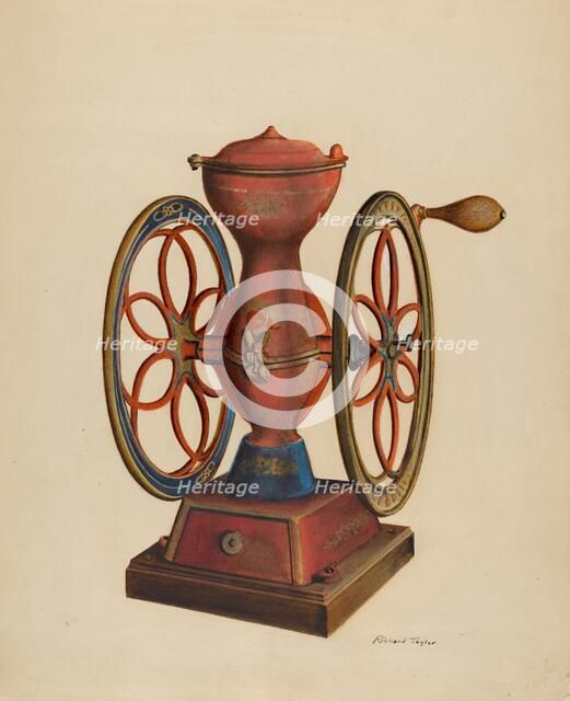Coffee Grinder, c. 1940. Creator: Richard Taylor.