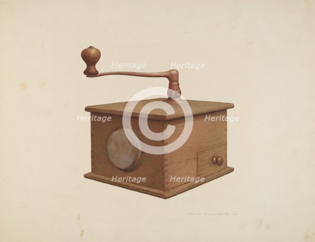 Coffee Grinder, c. 1940. Creator: William H Edwards.