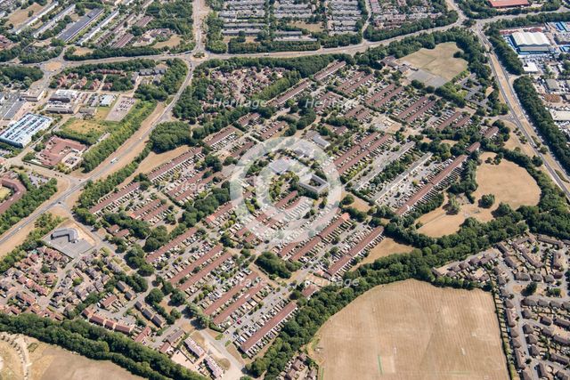 Coffee Hall housing estate, Milton Keynes, 2018. Creator: Damian Grady.