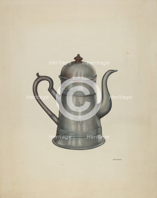 Coffee Pot, 1935/1942. Creator: Frank McEntee.