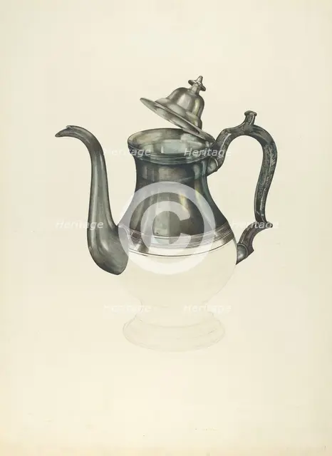 Coffee Pot, 1935/1942. Creator: John Thorsen.