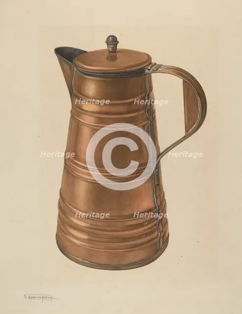 Coffee Pot, 1935/1942. Creator: Nicholas Acampora.