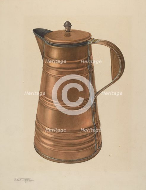 Coffee Pot, 1935/1942. Creator: Nicholas Acampora.