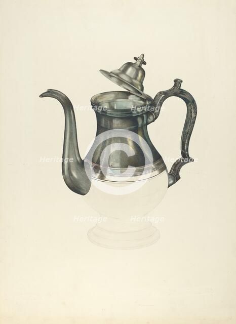 Coffee Pot, 1935/1942. Creator: John Thorsen.